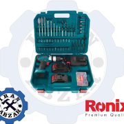 کیت دریل چکشی شارژی 20 ولت دو باطری 53 پارچه رونیکس مدل RS-8619