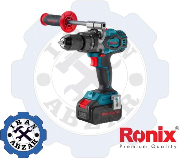 دریل شارژی براشلس 40 ولت رونیکس مدل 8905-40v