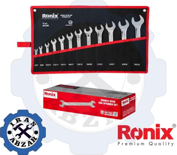 ست آچار دو سر تخت رونیکس 12 عددی مدل RH-2205