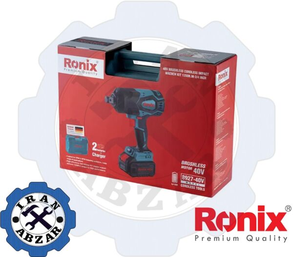 بکس شارژی 40 ولت براش لس 1350 نیوتن رونیکس مدل 8927-40v