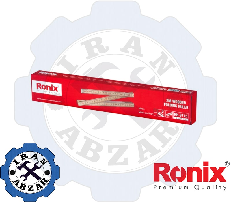 خط کش چوبی تاشو 2 متری رونیکس مدل RH-9715 خط کش چوبی تاشو 2 متری رونیکس مدل RH-9715